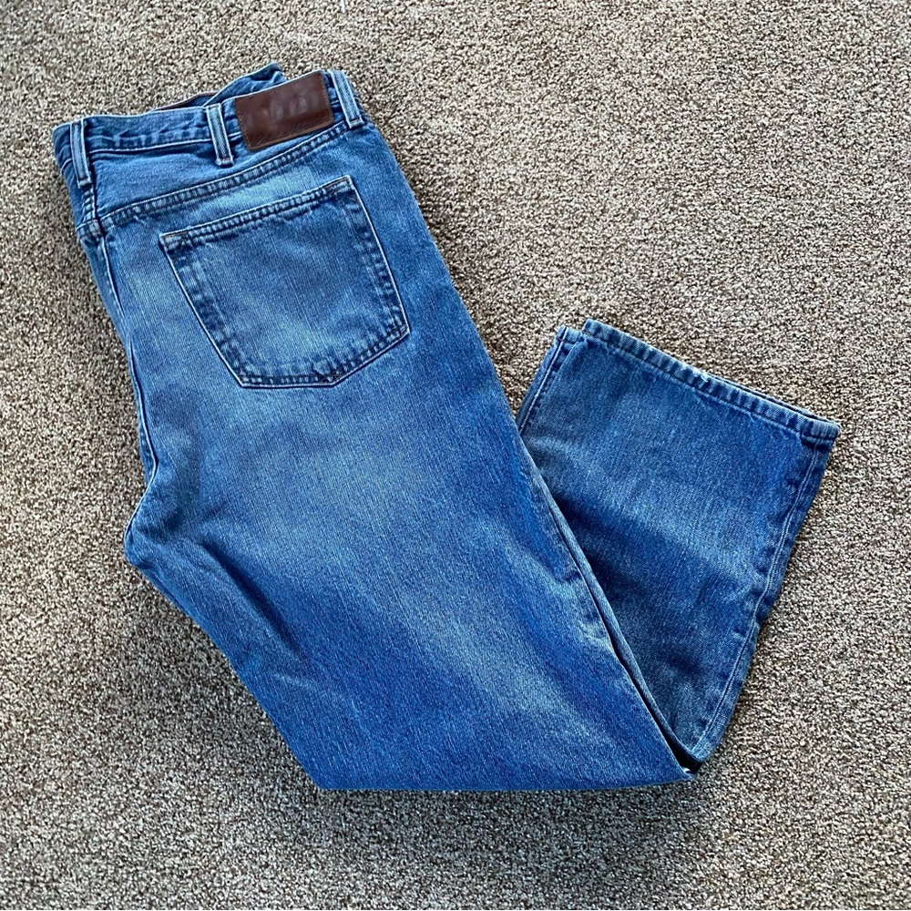Eddie Bauer Men's Relaxed Fit Blue Denim Jeans - 40x30